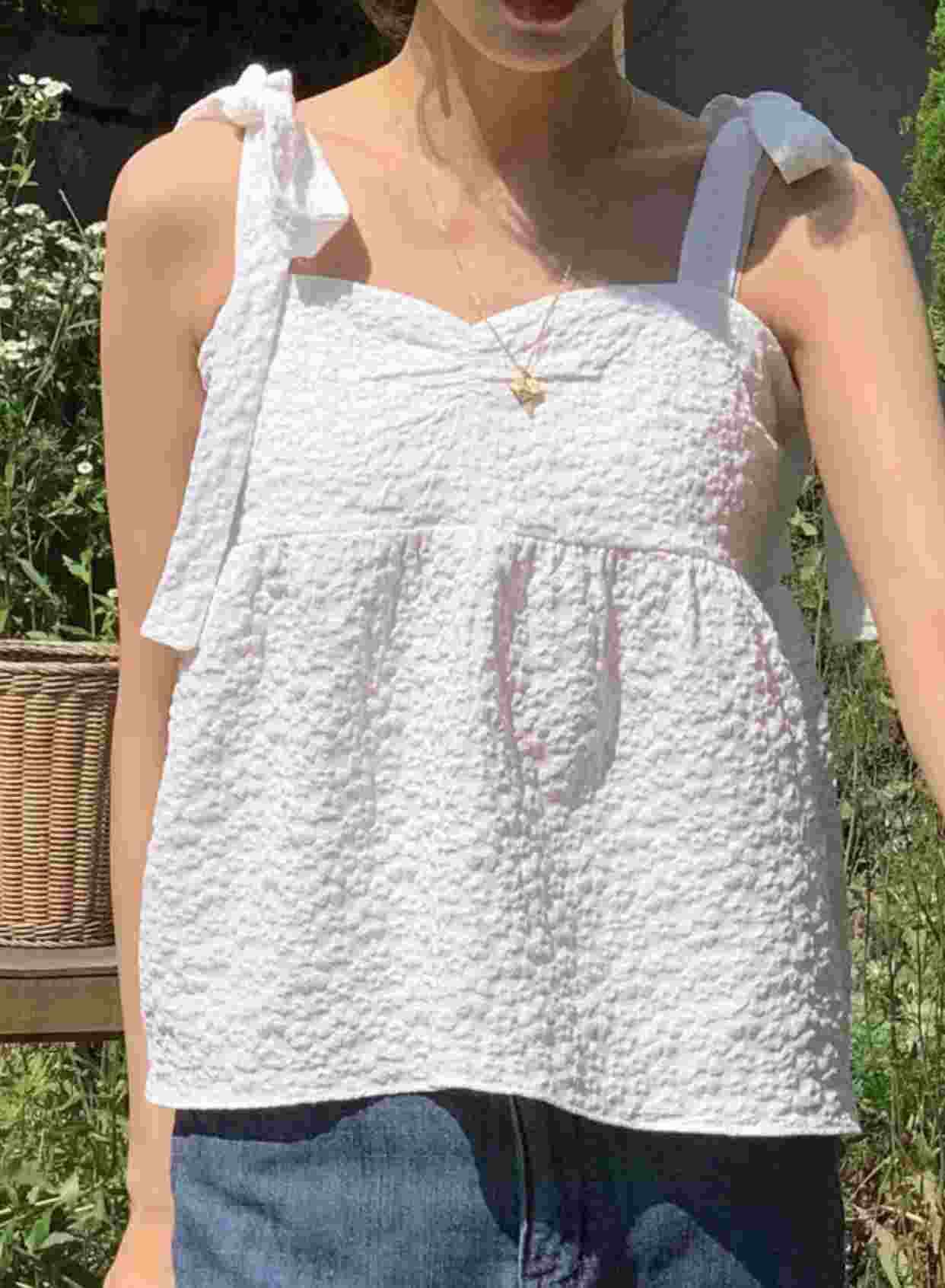 DEAR.FOREST直郵韓國代購女裝新款24春夏推薦休閑吊帶背心DEAR.FOREST吊帶/背心