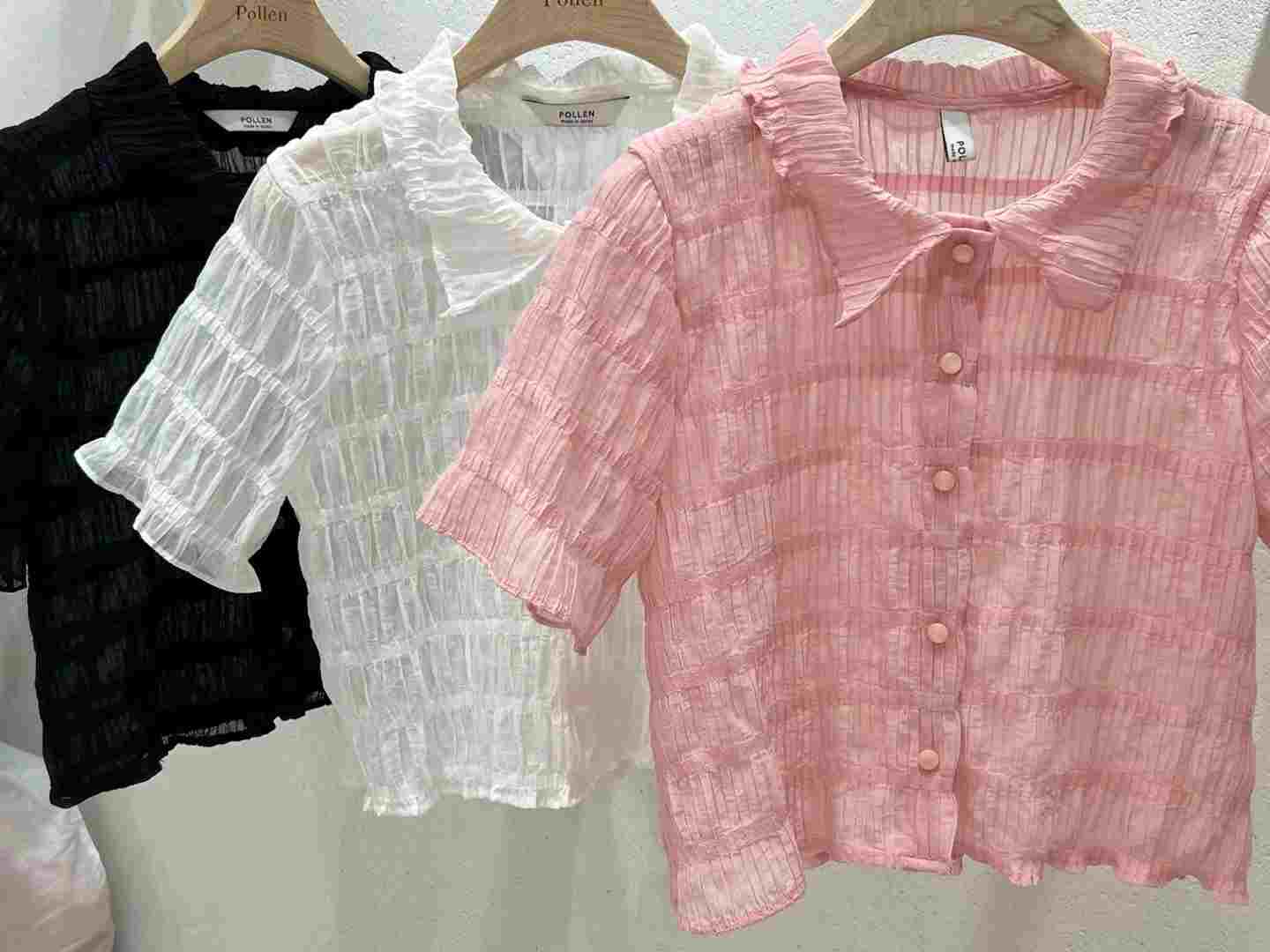 POLLEN韓國直郵女士新款推薦休閑24秋夏熱賣人氣職業針織衫POLLEN針織衫