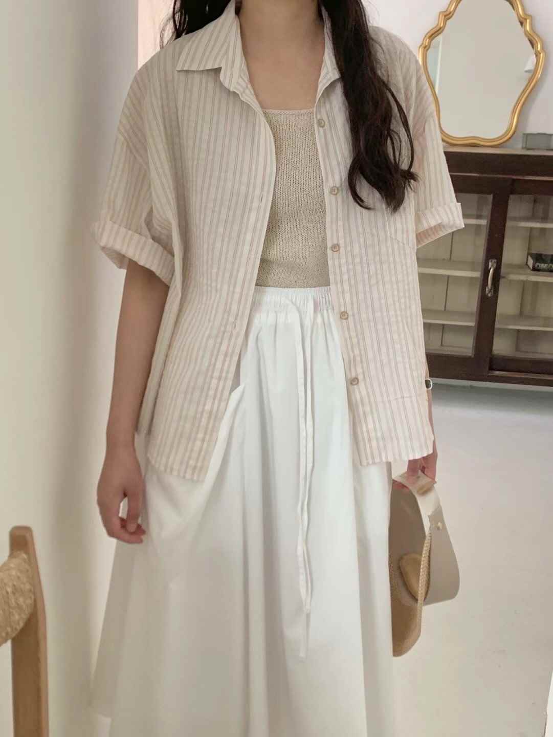 AN STAND韓國直郵女裝新款職業時尚人氣真品24春夏襯衫蕾絲衫AN STAND-2件起襯衫/蕾絲衫