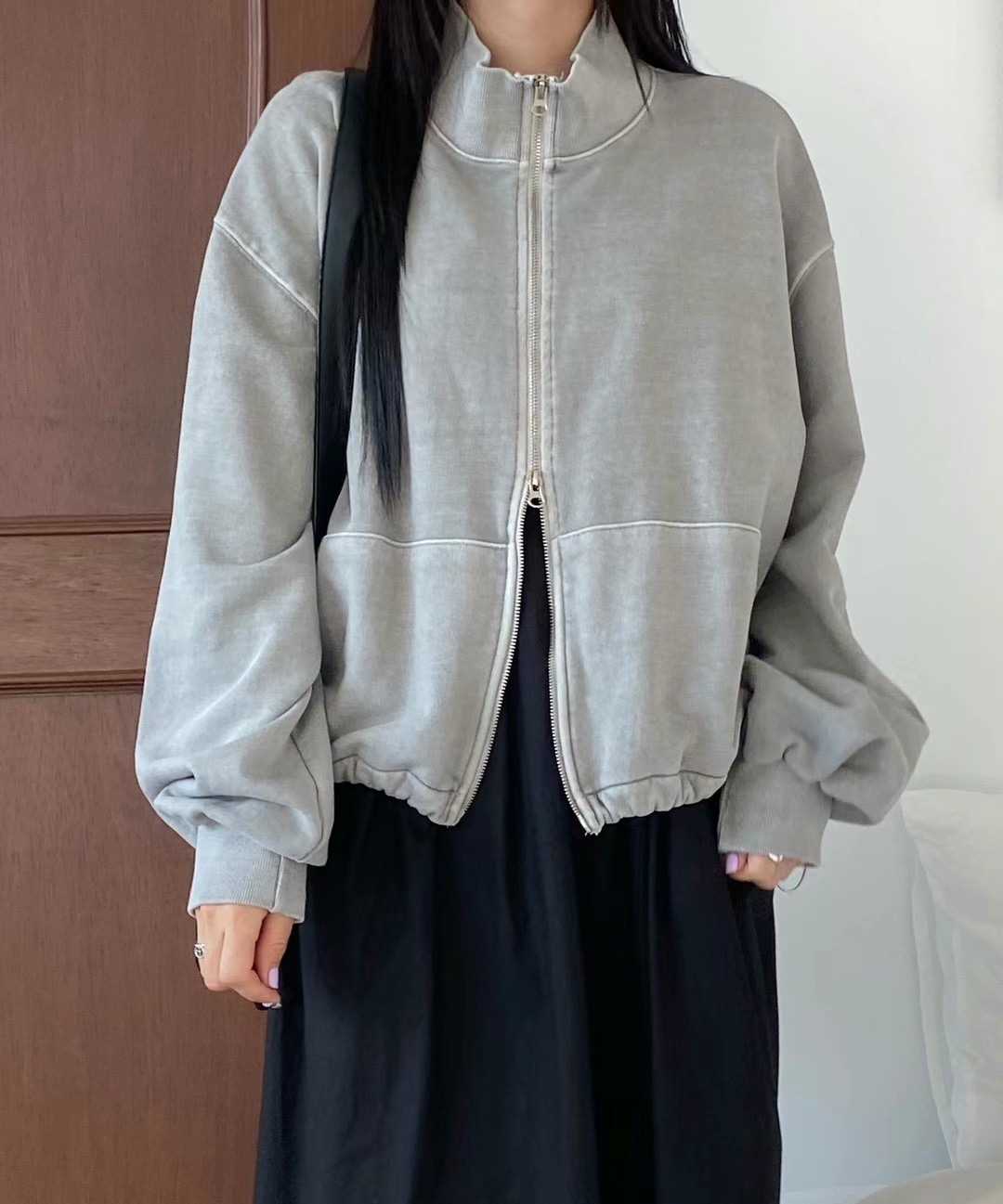 UNPLAN韓國直郵東大門實拍女裝新品熱賣推薦人氣休閑夾克拉鏈UNPLAN夾克