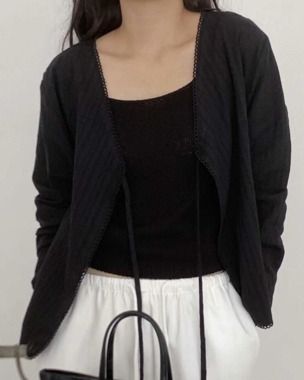 AN STAND韓國直郵東大門代購女裝新款時尚職業推薦針織衫蕾絲AN STAND-2件起針織衫