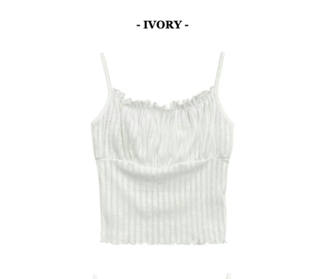 THELACREAM韓國直郵東大門代購女裝新款時尚人氣休閑吊帶背心SPOON吊帶/背心