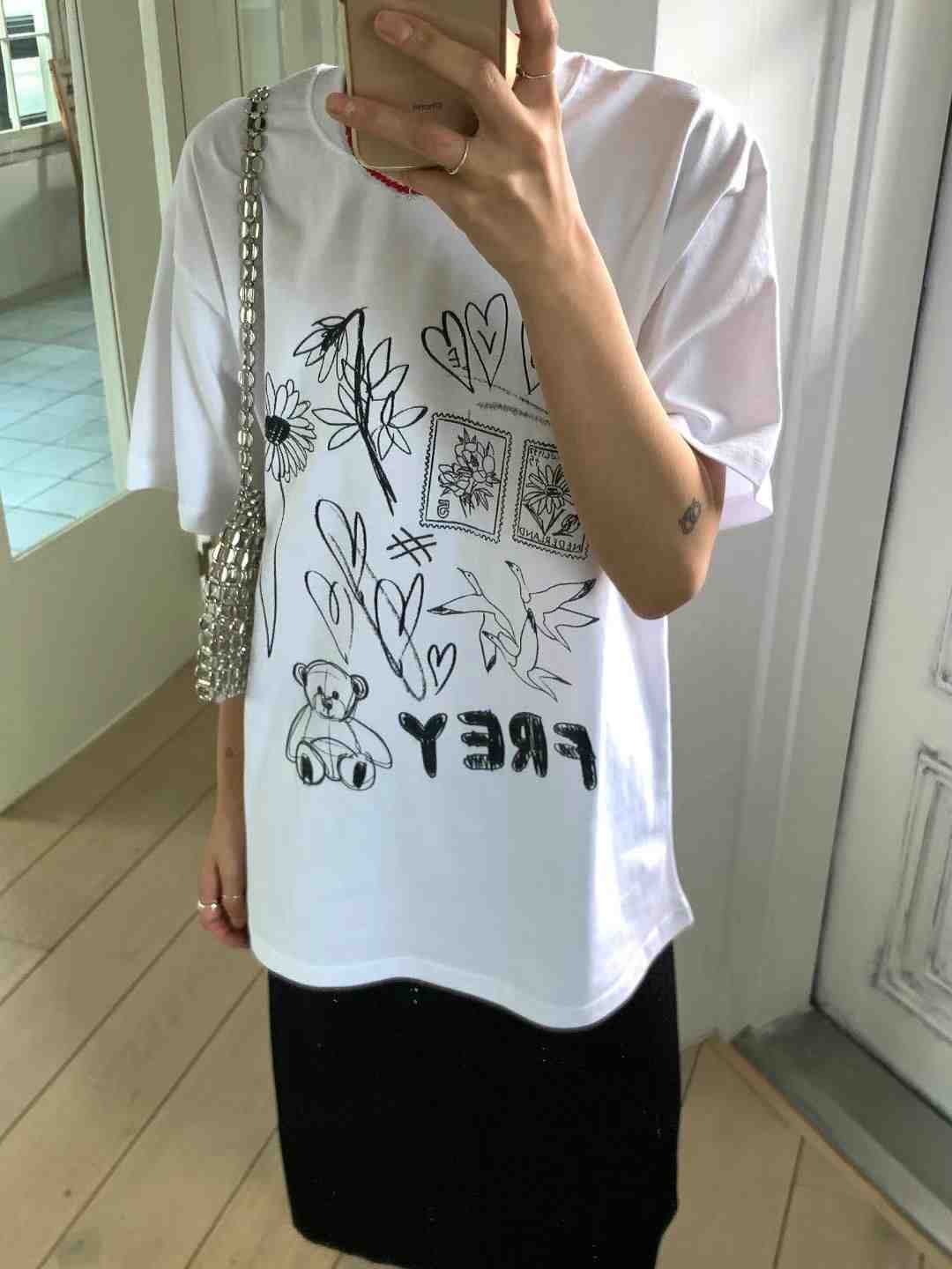 BLACK LINE韓國直郵女裝新款真品職業推薦24秋夏人氣T恤BLACK LINET恤