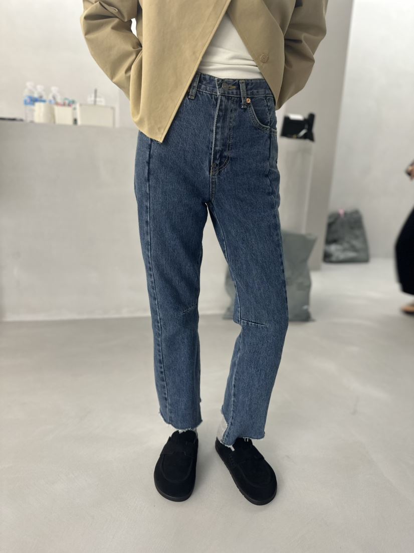 DOUBLE STANDARD/LE SMOKING韓國直郵東大門代購女裝新品休閑牛仔褲牛仔布MAISONSTAFF牛仔褲