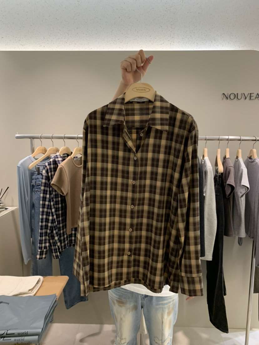 NOUVEAU韓國直郵女裝新款職業熱賣時尚24春夏人氣襯衫蕾絲衫NOUVEAU襯衫/蕾絲衫