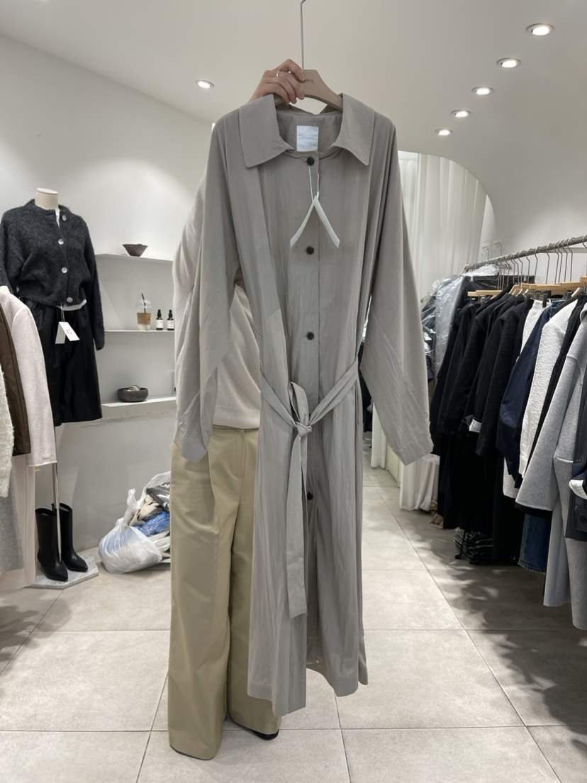 cornerbloom/3rooms韓國直郵女裝新款真品長款風衣含腰帶THE SUIT BAR長款風衣
