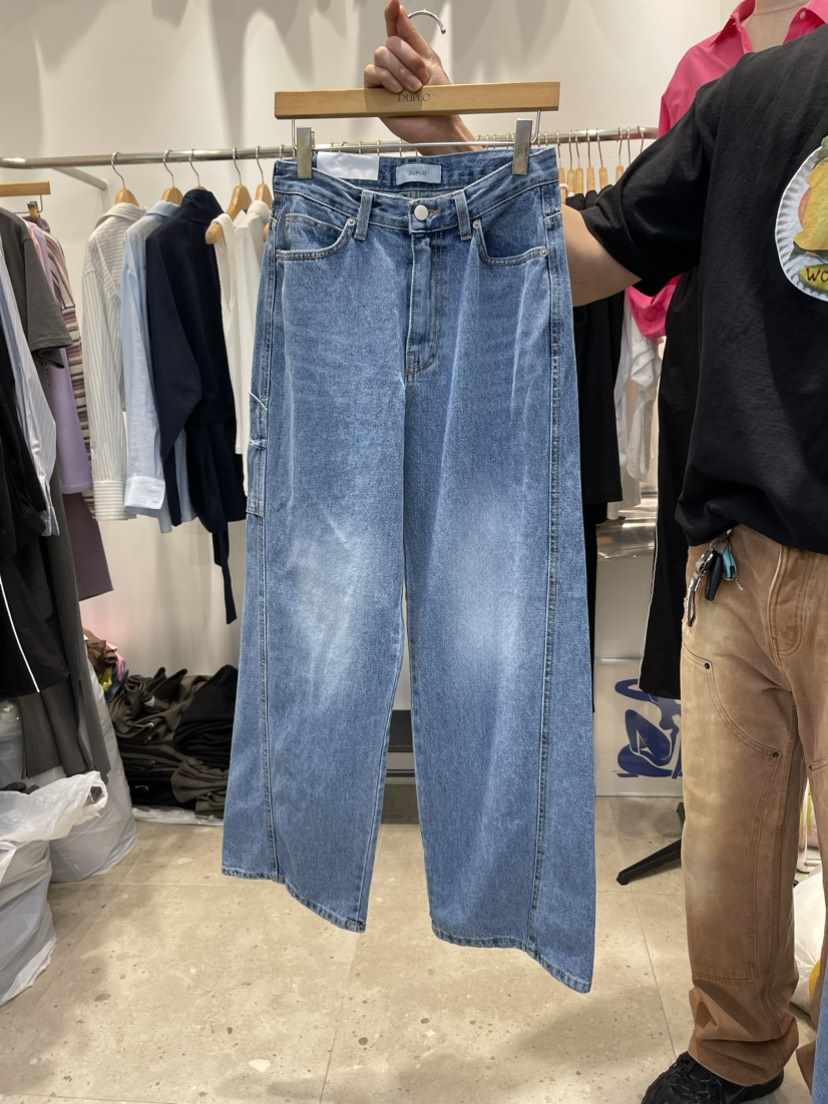 DUPLO韓國直郵東大門代購女裝新品24春夏休閑熱賣職業牛仔褲DUPLO牛仔褲