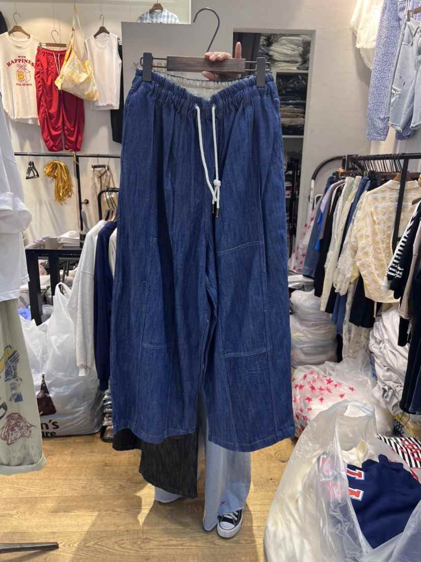 YESFREE韓國直郵女士新品職業休閑熱賣24秋夏牛仔褲牛仔布復古YESFREE牛仔褲