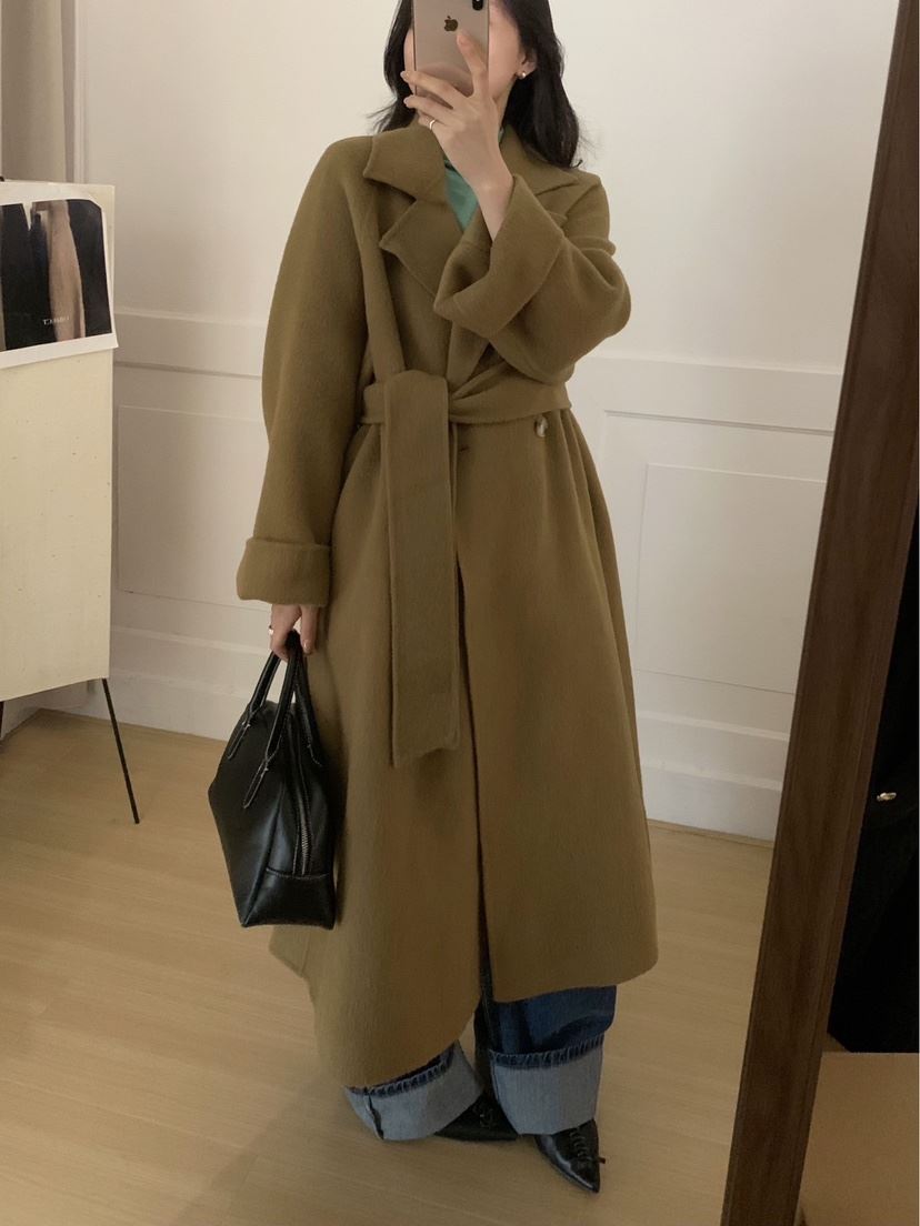 BONHEUR韓國直郵東大門實拍女裝新款人氣職業中長款大衣含腰帶BONHEUR-2件起中長款大衣