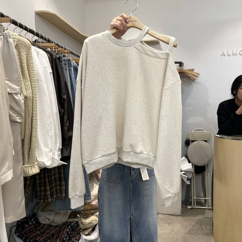 ALMOND PEPE直郵韓國代購女裝新款24春夏推薦職業休閑衛衣ALMOND PEPE衛衣