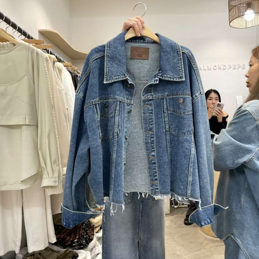 ALMOND PEPE韓國直郵東大門實拍女裝新品24春夏真品夾克ALMOND PEPE夾克