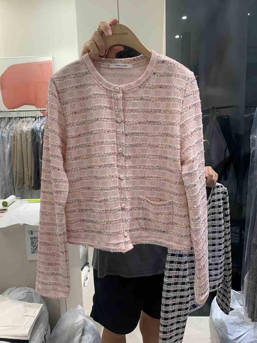 MEMO CLASSIC韓國直郵女裝新品休閑職業24春夏針織衫花呢MEMO CLASSIC針織衫