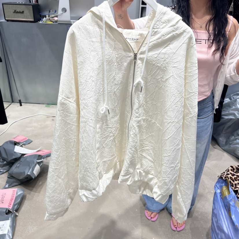 RIBBON韓國直郵東大門實拍女裝新款24春夏時尚休閑推薦衛衣RIBBON衛衣