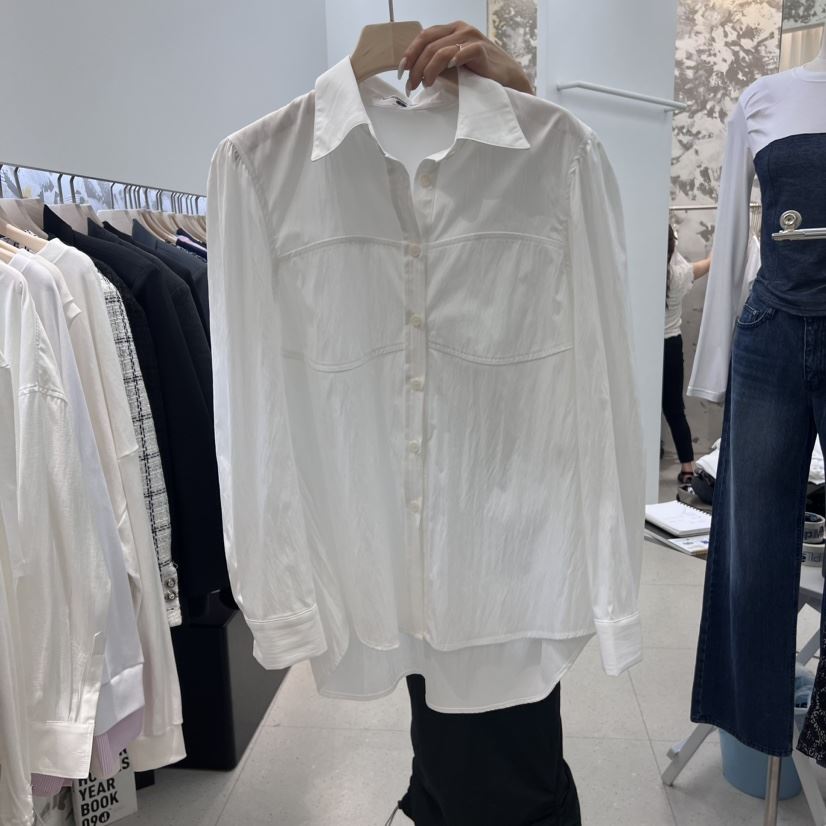 NYLON直郵韓國代購女裝新款休閑職業人氣熱賣24秋冬襯衫蕾絲衫NYLON襯衫/蕾絲衫