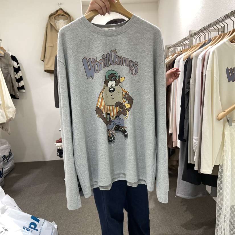 VILLABUTTON直郵韓國代購女裝新品人氣職業時尚推薦長袖T恤VILLABUTTON長袖T恤