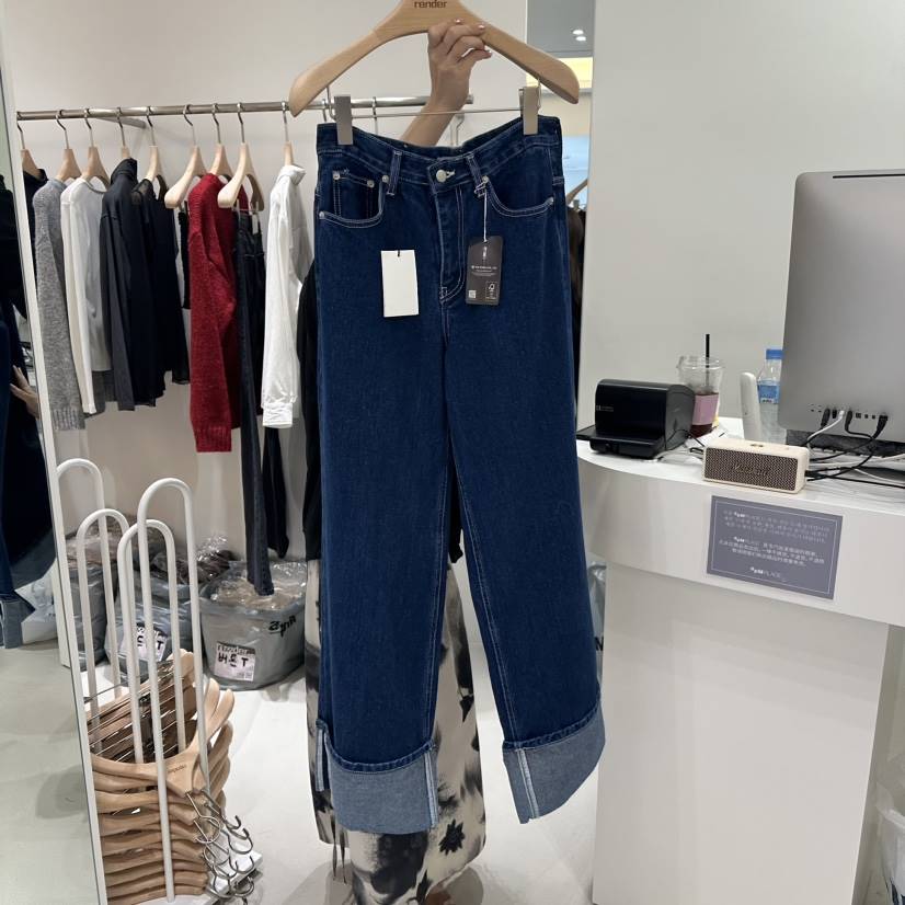 render韓國直郵東大門代購女裝新品職業人氣熱賣時尚牛仔褲RENDER牛仔褲
