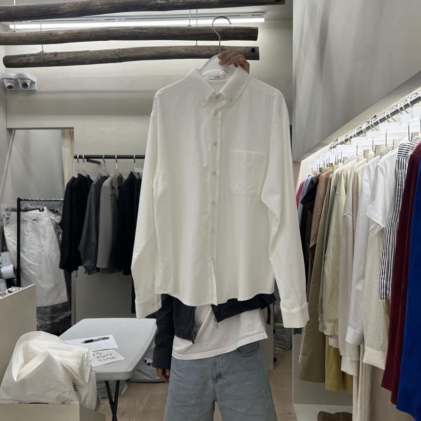 Waller直郵韓國代購女裝新款時尚24春夏休閑推薦襯衫蕾絲衫NOTHING襯衫/蕾絲衫