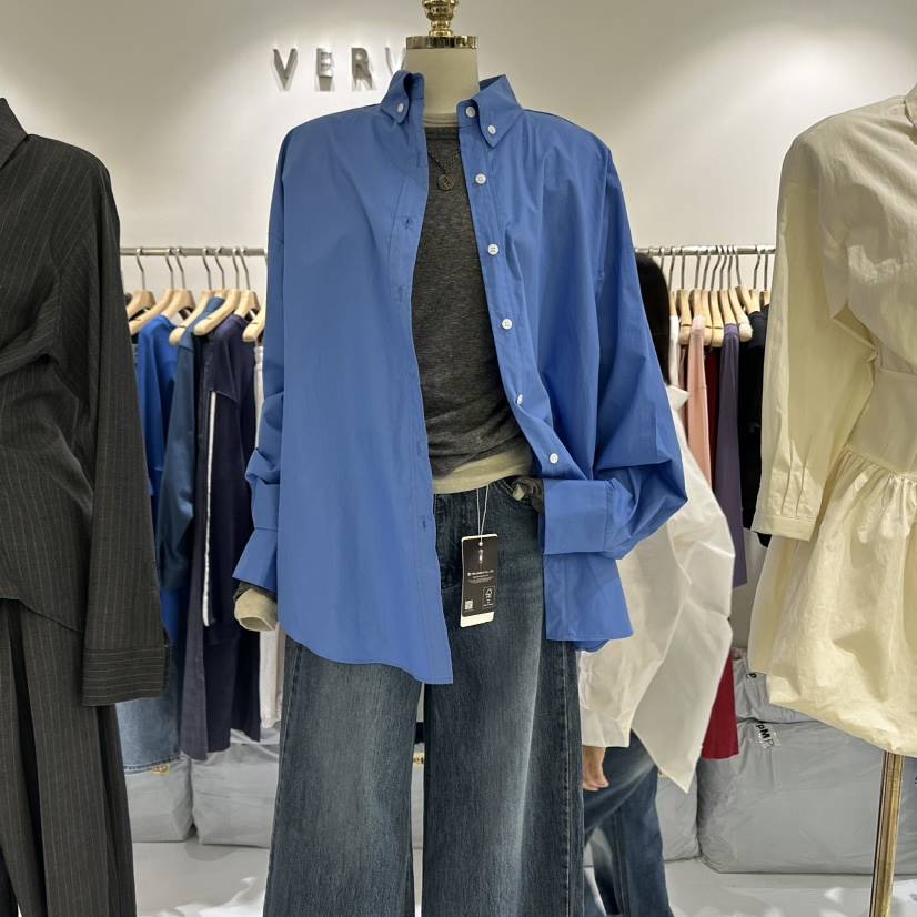 KIRKE韓國直郵東大門實拍女裝新品真品時尚熱賣休閑襯衫蕾絲衫VERVE襯衫/蕾絲衫