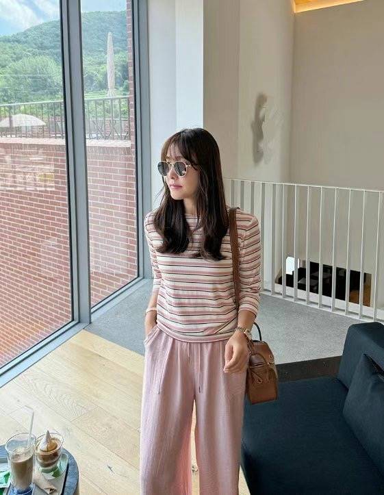 라떼韓國直郵東大門代購女裝新款人氣真品推薦休閑熱賣時尚T恤Latte_T恤