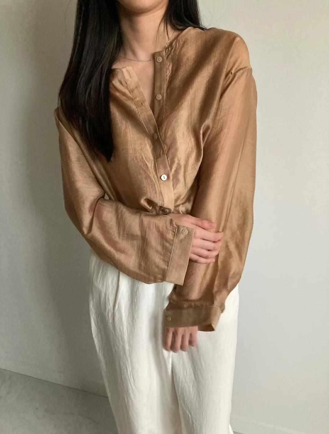 cocojnissi韓國直郵女裝新款熱賣24秋冬真品人氣襯衫蕾絲衫cocojnissi襯衫/蕾絲衫