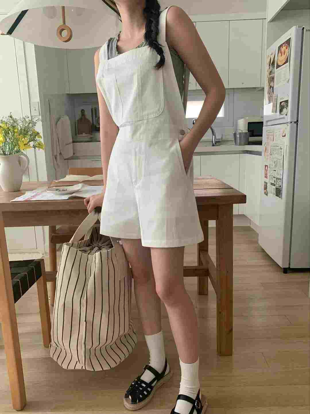 CALLMYNAME直郵韓國代購女裝新款職業熱賣真品24秋冬背帶褲Call my name背帶褲