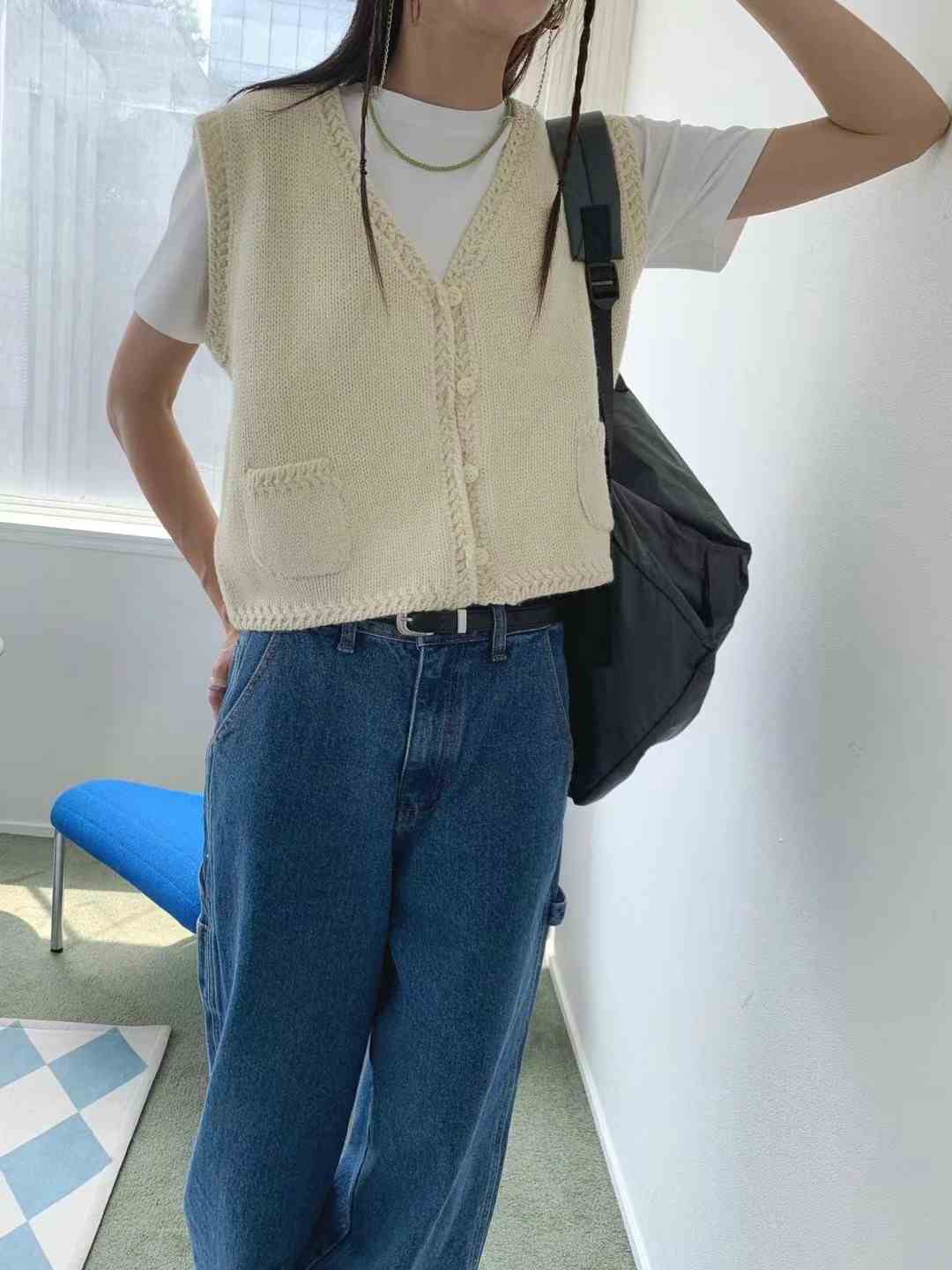 STANDING韓國直郵女裝新款真品推薦休閑熱賣職業24秋冬馬甲STANDING馬甲