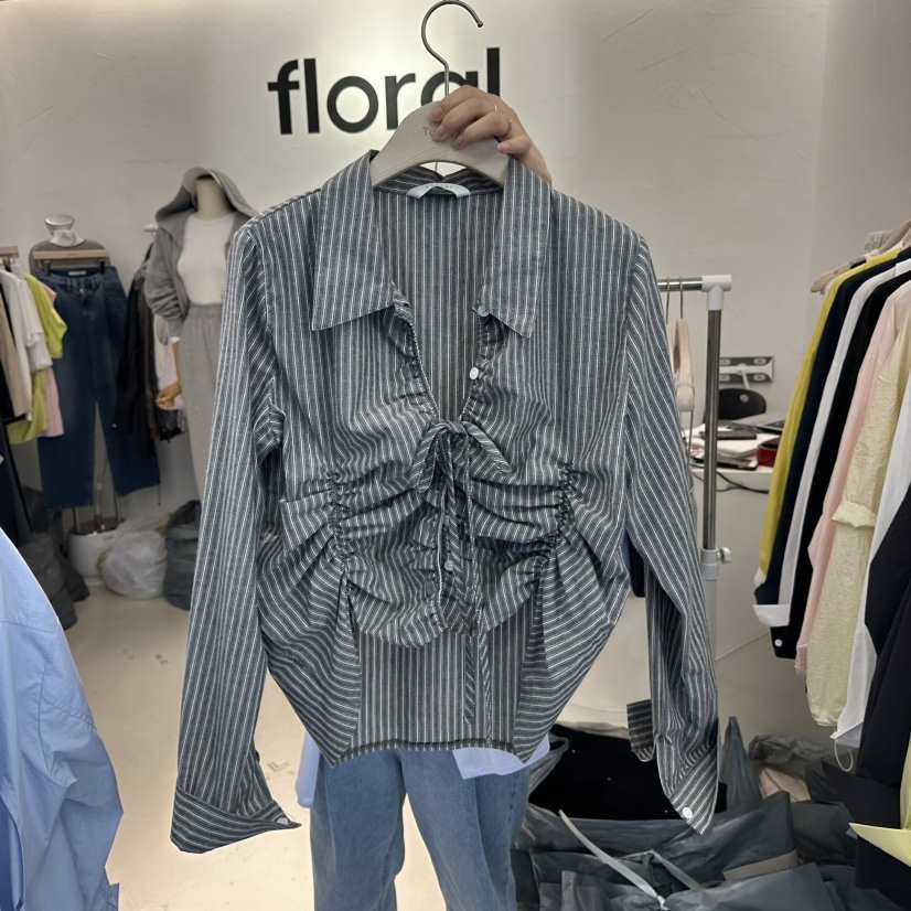 floral韓國直郵東大門實拍女裝新款推薦休閑真品襯衫蕾絲衫FLORAL襯衫/蕾絲衫