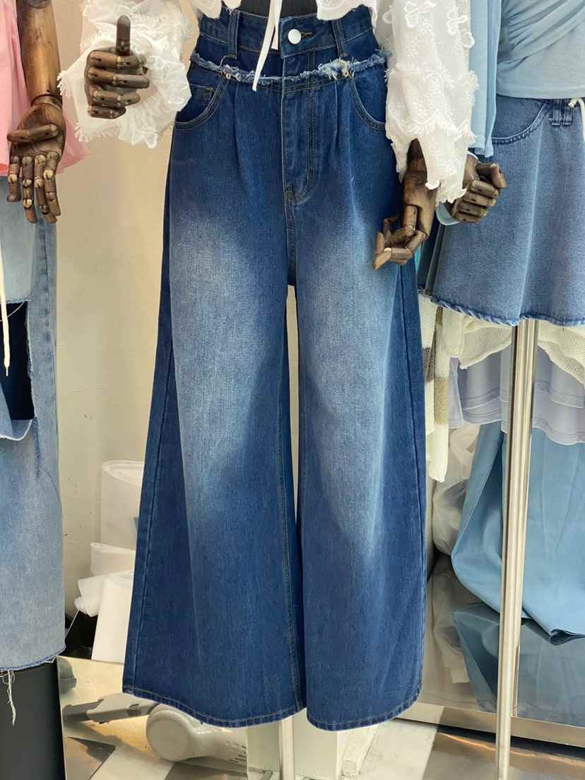 BLACK BIJOU韓國直郵東大門實拍女裝新品24秋冬熱賣牛仔褲BLACK BIJOU牛仔褲