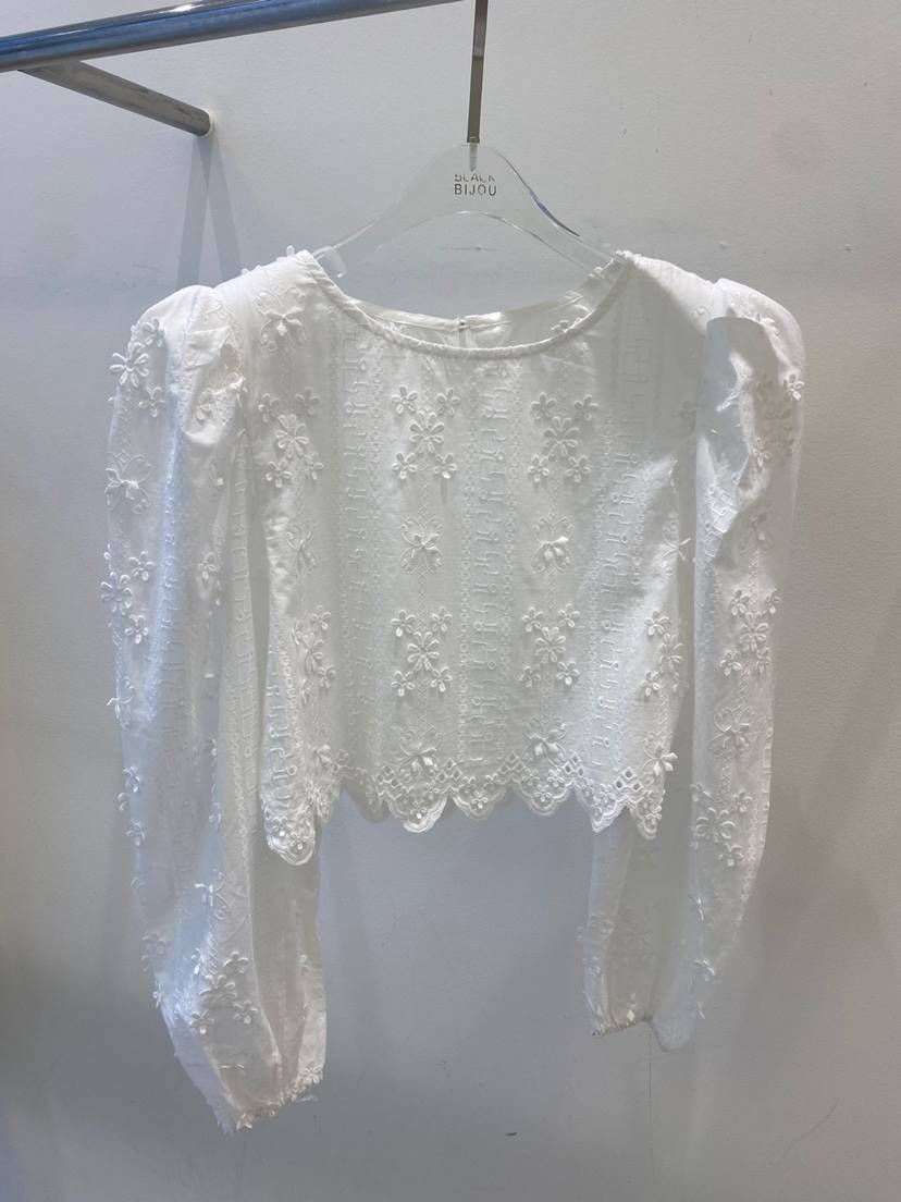BLACK BIJOU韓國直郵東大門實拍女裝新款熱賣24秋冬襯衫蕾絲衫BLACK BIJOU襯衫/蕾絲衫