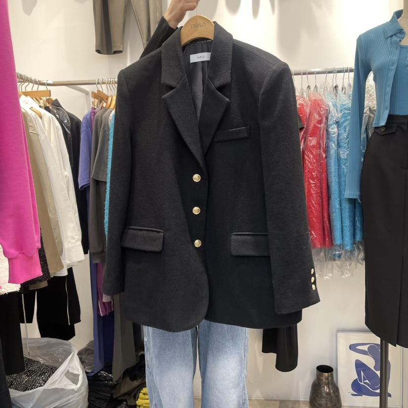 DUPLO直郵韓國代購女裝新品熱賣時尚休閑真品職業24秋冬夾克羊毛DUPLO夾克