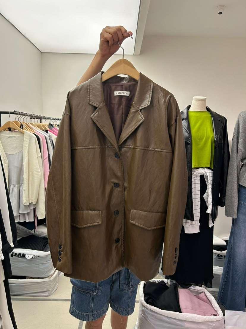 AS THOUGHT韓國直郵東大門代購女裝新品人氣時尚熱賣休閑夾克AS THOUGHT夾克
