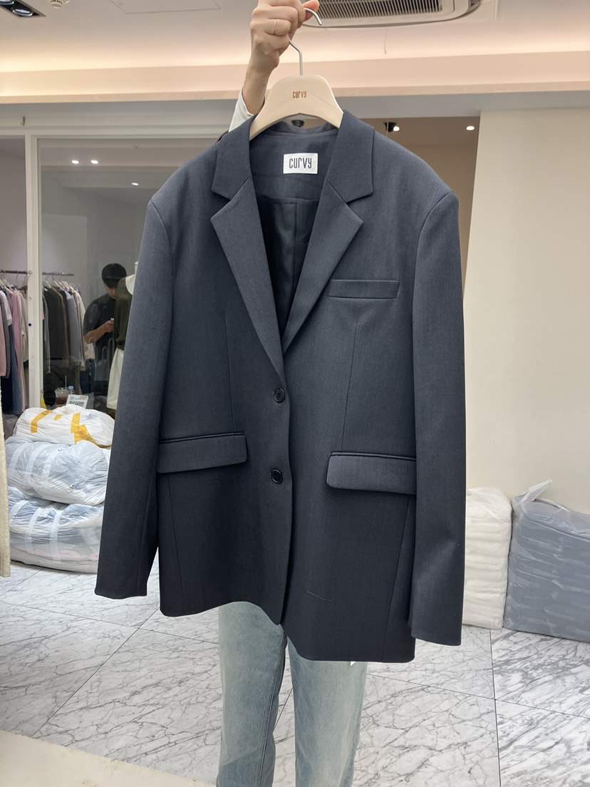 CURVY直郵韓國代購女裝新品人氣休閑職業24秋冬真品熱賣夾克CURVY夾克