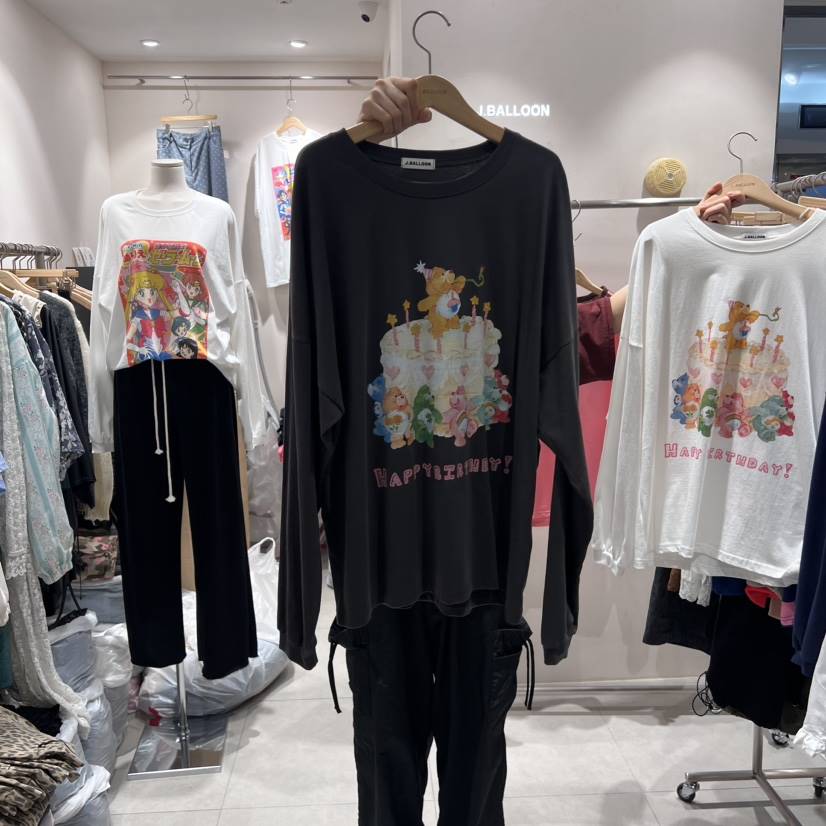 J.BALLOON韓國直郵東大門代購女裝新品真品休閑職業長袖T恤J.BALLOON長袖T恤