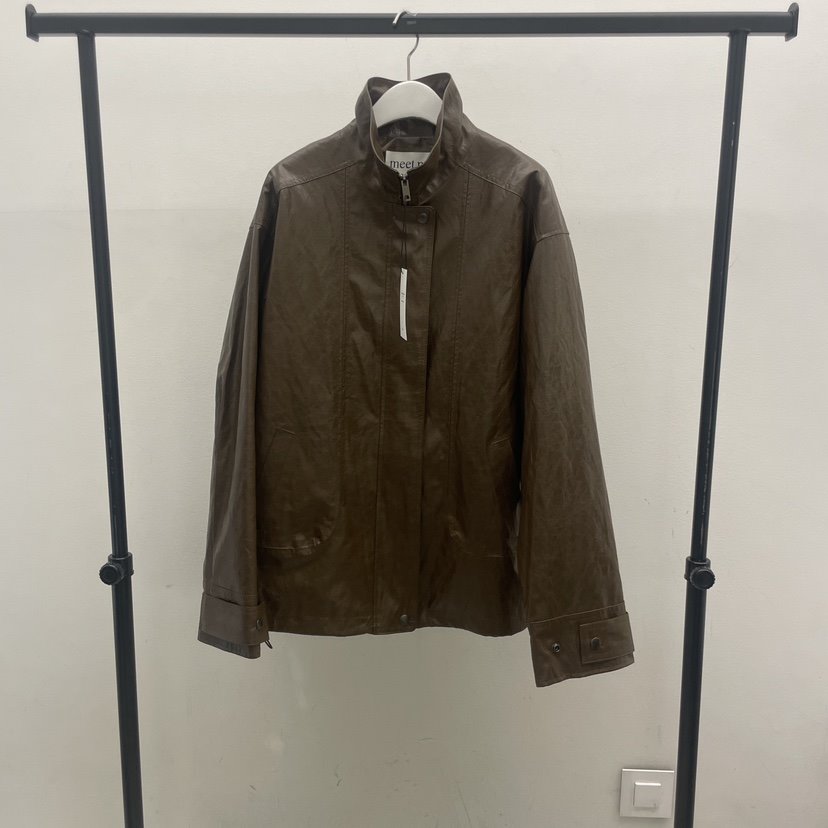 meet me韓國直郵女裝新款熱賣人氣24秋冬時尚休閑推薦皮衣MEET ME皮衣