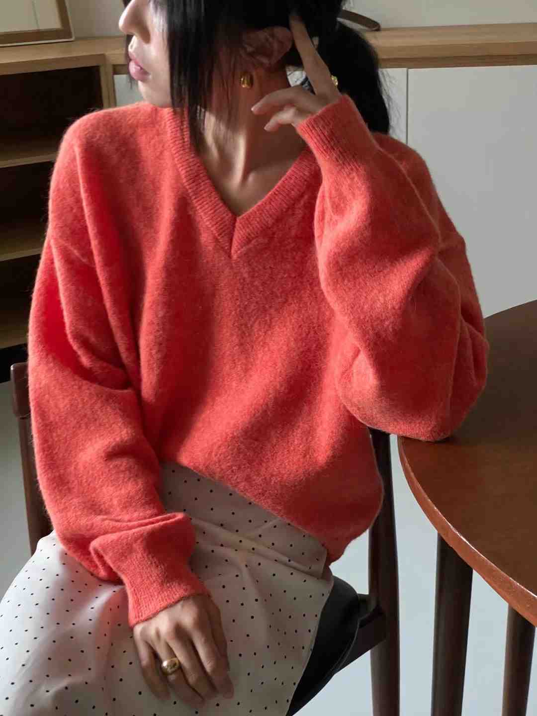 BABY PUSH韓國直郵東大門實拍女裝新款人氣職業推薦24秋冬毛衣BABY PUSH毛衣