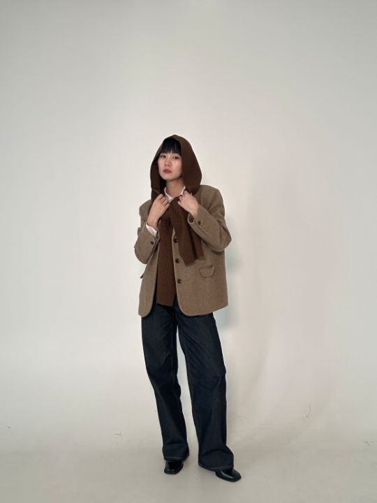 MONCO韓國直郵東大門代購女裝新品24秋冬時尚推薦圍巾披肩TROIS DE LEI圍巾/披肩