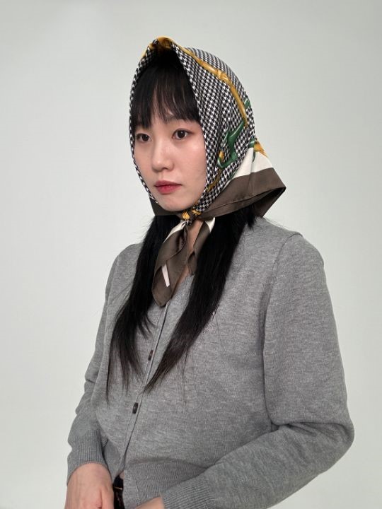 MONCO韓國直郵女裝新品熱賣24秋冬真品職業推薦時尚圍巾披肩TROIS DE LEI圍巾/披肩