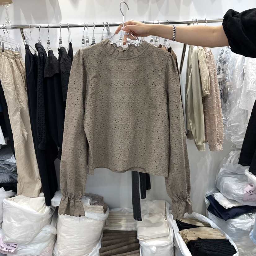 THE LENA韓國直郵女裝新品熱賣真品時尚休閑24秋冬襯衫蕾絲衫NWEOL襯衫/蕾絲衫