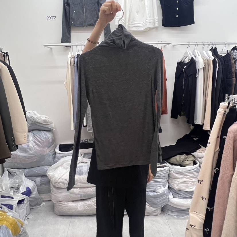 POT.Z直郵韓國代購女裝新品真品熱賣24秋冬長袖T恤安哥拉POT.Z長袖T恤