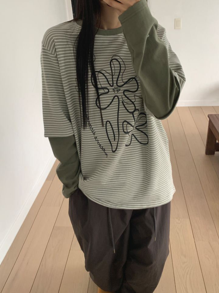 4LEAF韓國直郵東大門實拍女裝新款真品熱賣職業人氣長袖T恤4LEAF長袖T恤