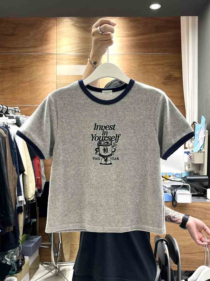 BEAMING SEOUL韓國直郵東大門代購女裝新品推薦時尚T恤天鵝絨BEAMING SEOULT恤