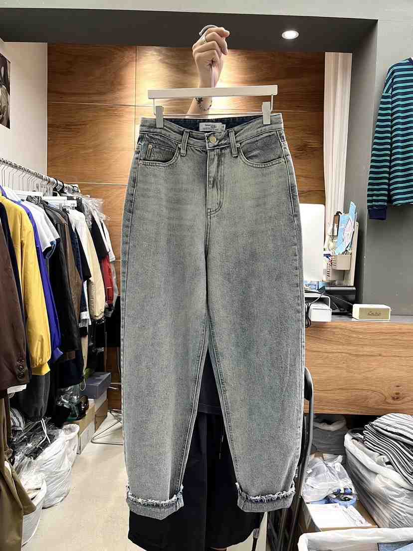 BEAMING SEOUL韓國直郵東大門實拍女裝新品職業牛仔褲復古BEAMING SEOUL牛仔褲