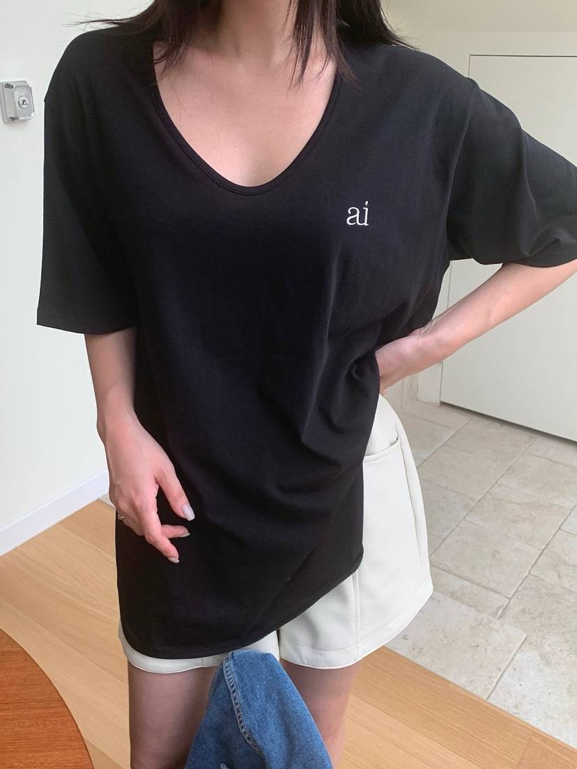 REVE CITE韓國直郵東大門代購女裝新款推薦時尚熱賣T恤刺繡REVE CITET恤
