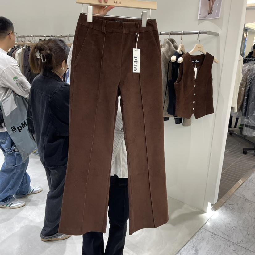 piTa韓國直郵東大門實拍女裝新款24秋冬職業休閑褲燈芯絨THE VERLIN/piTa休閑褲