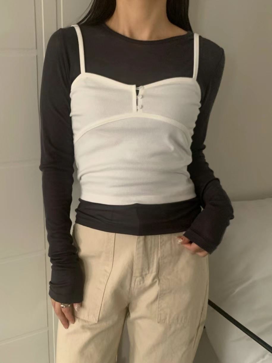 O-RI韓國直郵東大門實拍女裝新品人氣推薦24秋冬吊帶背心O-RI吊帶/背心