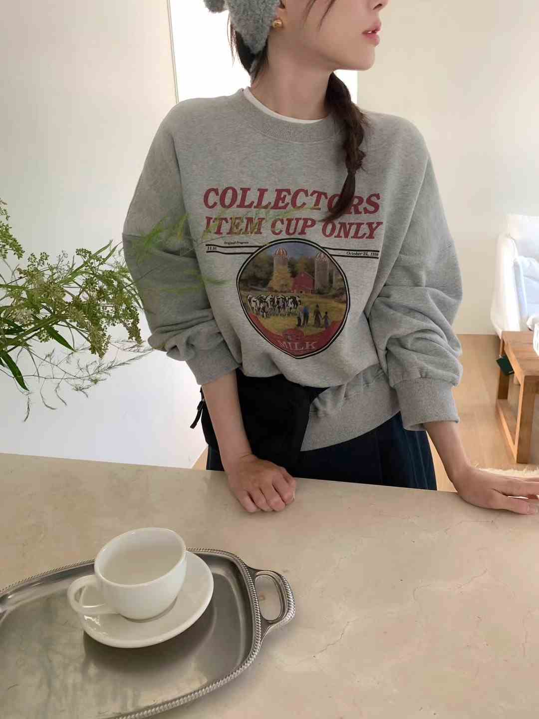 Call my name韓國直郵女裝新品24秋冬熱賣時尚休閑衛衣Call my name衛衣