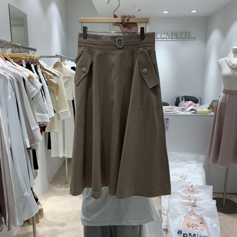 PLAYLIST韓國直郵東大門實拍女裝新品推薦休閑半身裙中短裙confetti半身裙/中短裙