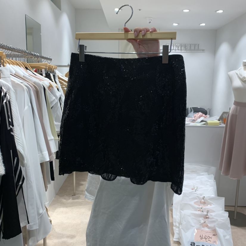 PLAYLIST直郵韓國代購女裝新品職業休閑24秋冬推薦熱賣短裙confetti短裙