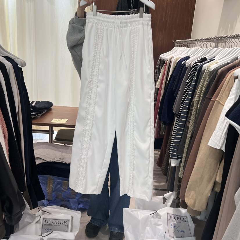BUCKLE韓國直郵女裝新品職業真品24秋冬熱賣人氣時尚休閑褲BUCKLE休閑褲