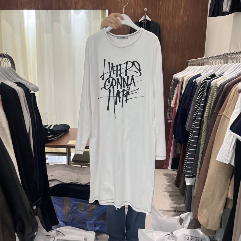 BUCKLE韓國直郵女裝新品職業真品熱賣24秋冬推薦時尚連衣裙BUCKLE連衣裙